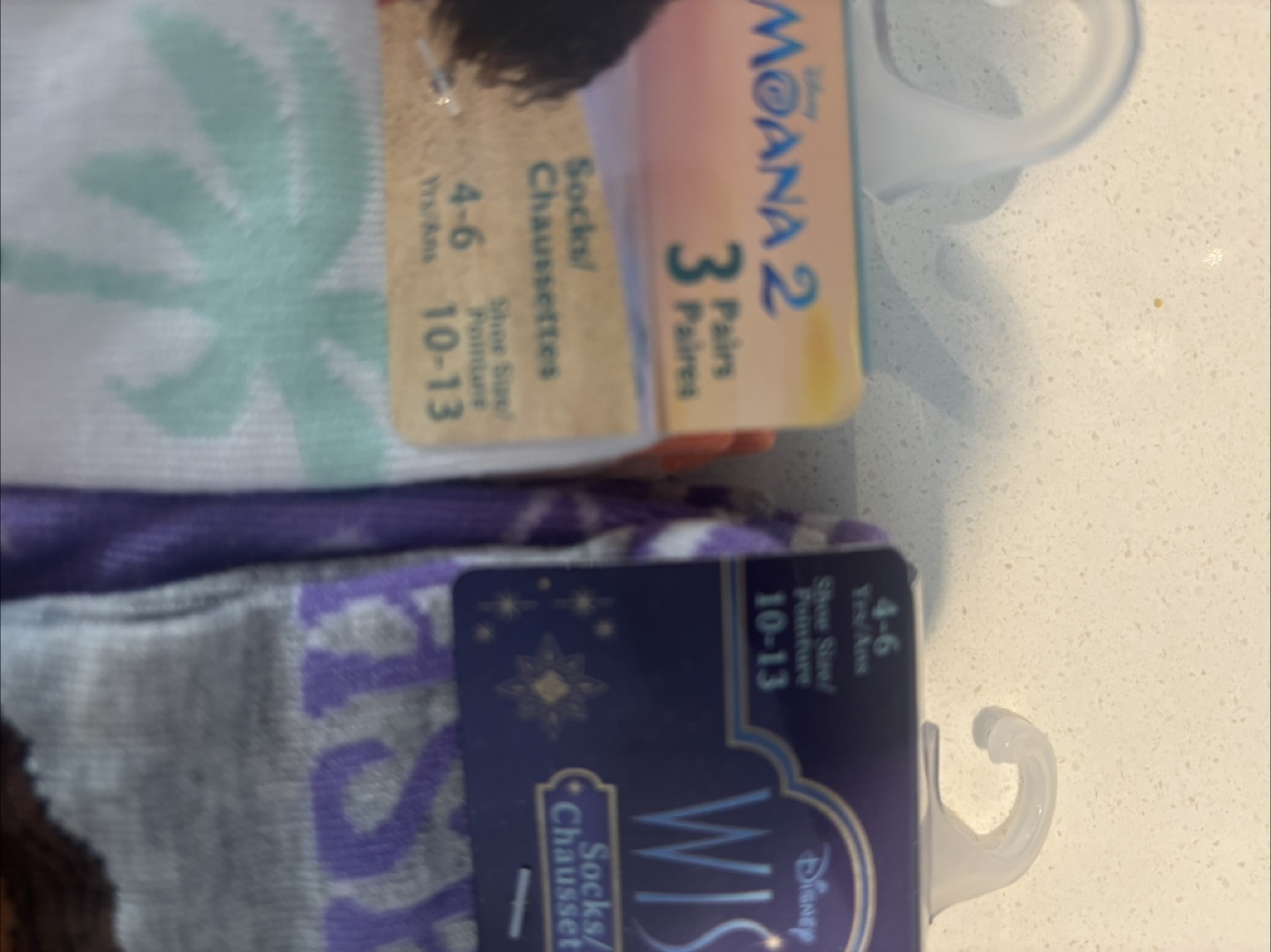 Moana & Wish Socks - 6 Pairs (Toddle Sizes 10-13) - photo 4