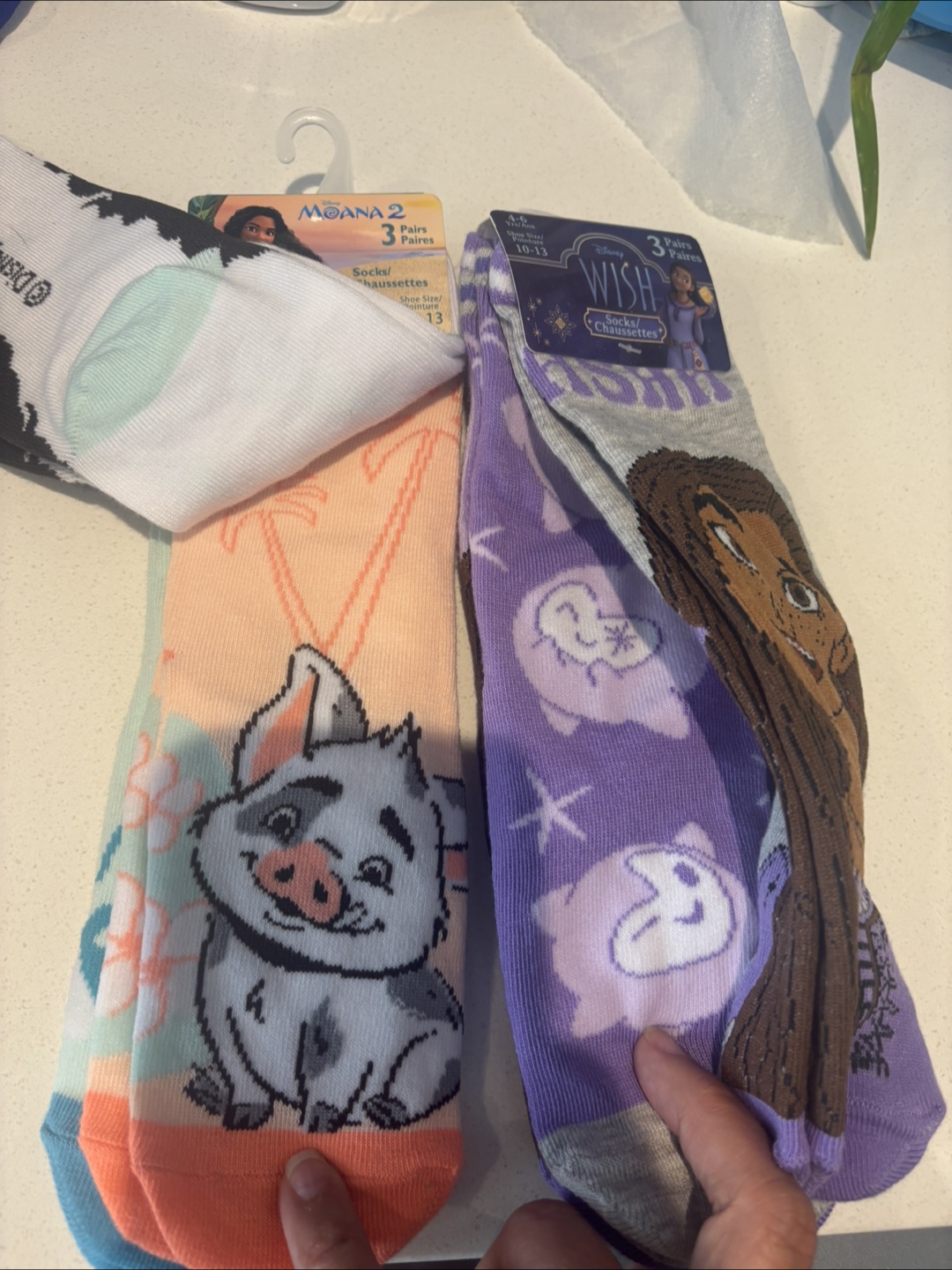 Moana & Wish Socks - 6 Pairs (Toddle Sizes 10-13) - photo 2