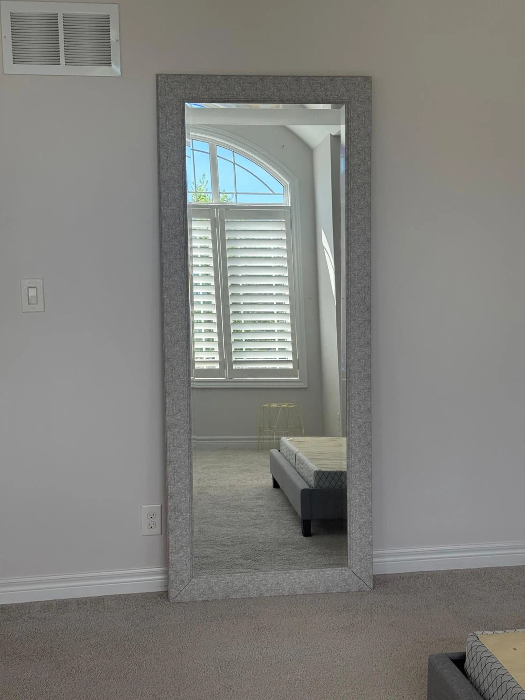 CONTENT SALE - Grey Textured Full Length Mirror