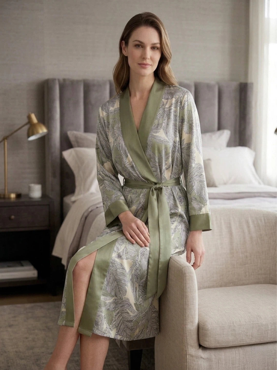 Brand new women's satin robe - photo 2