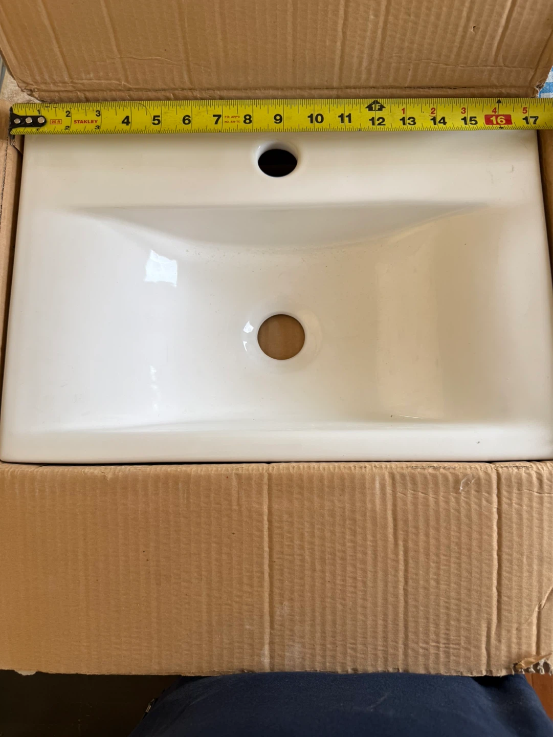 White Ceramic Bathroom Sink - photo 2