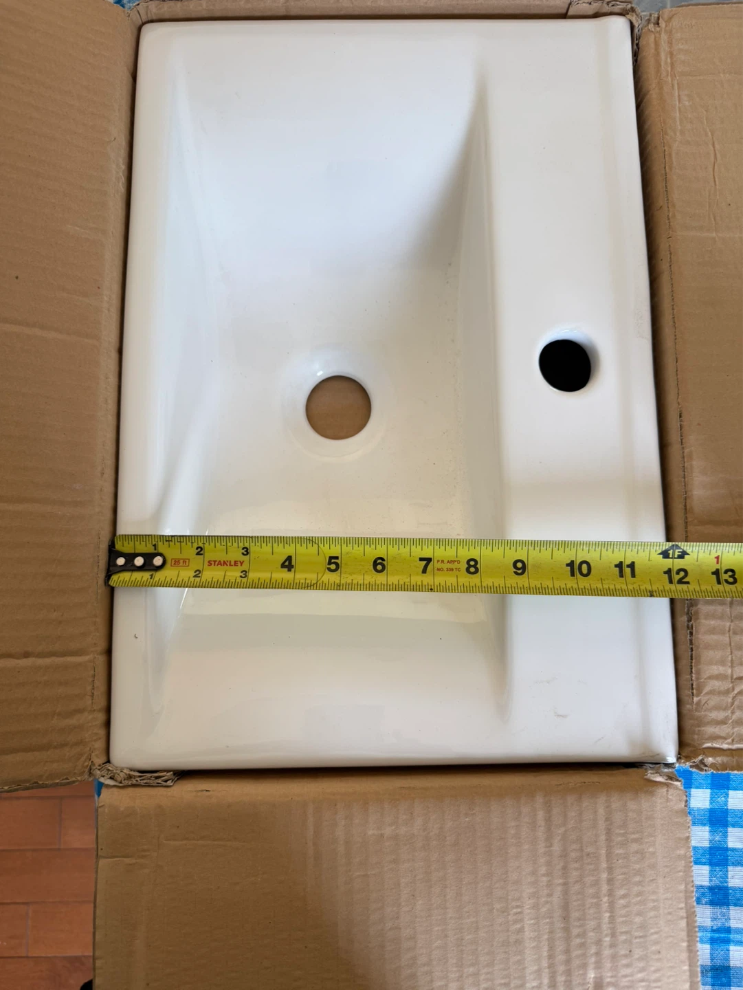 White Ceramic Bathroom Sink - photo 3