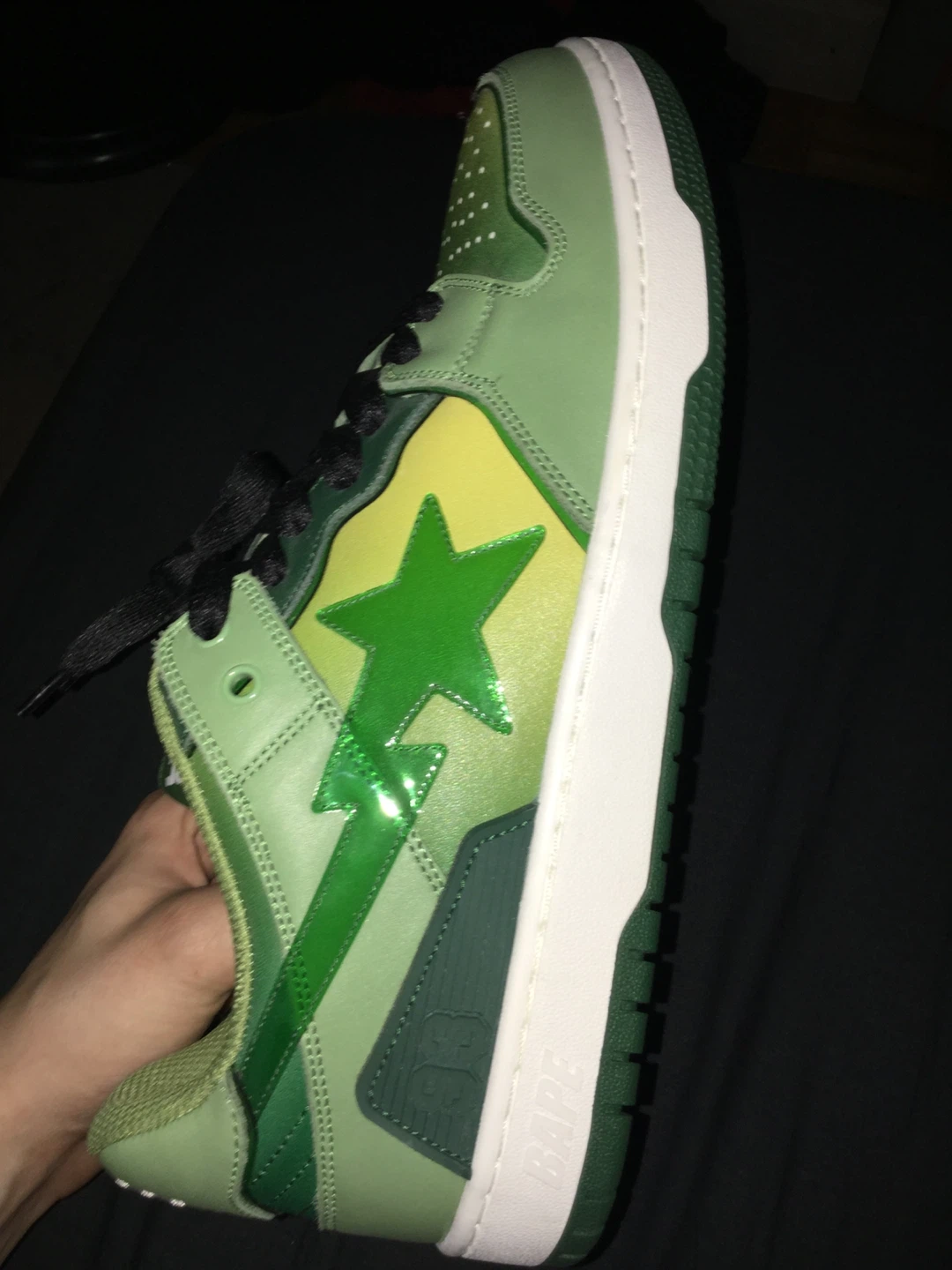 A Bathing Ape Bape SK8 Sta Green Gradation Sneakers - photo 2
