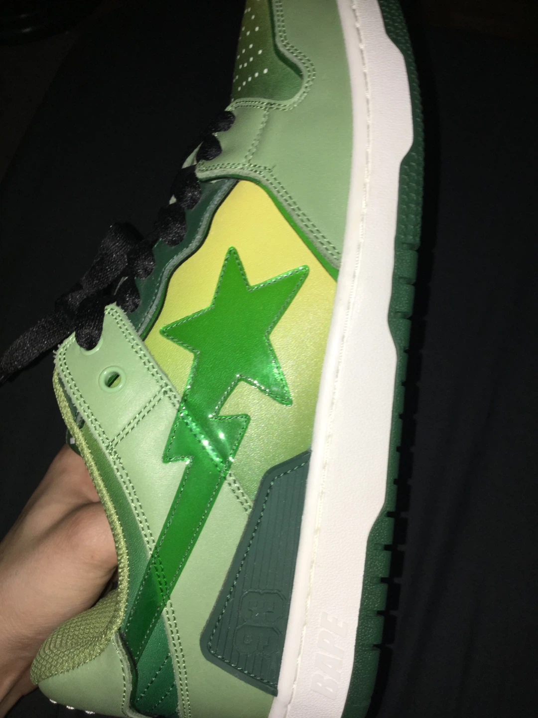 A Bathing Ape Bape SK8 Sta Green Gradation Sneakers - photo 3