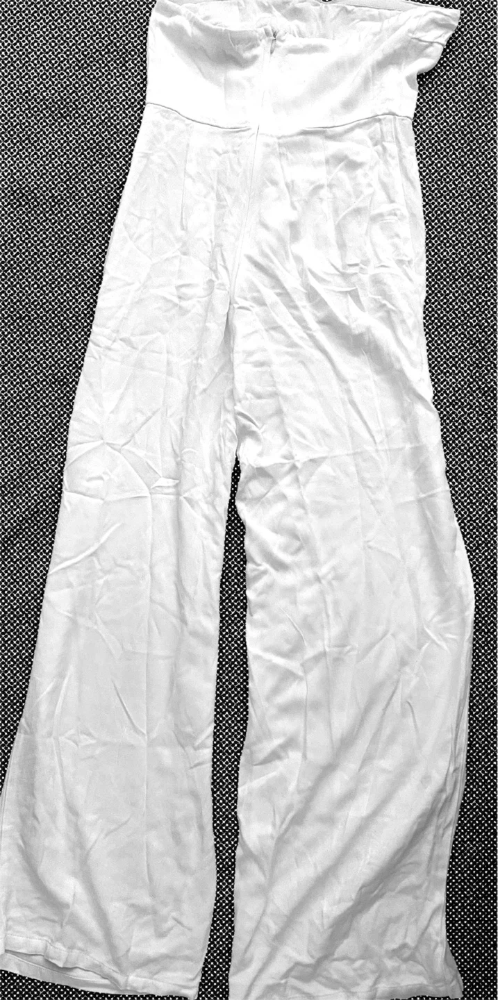 Forever 21 White Strapless Jumpsuit - Size M - photo 3