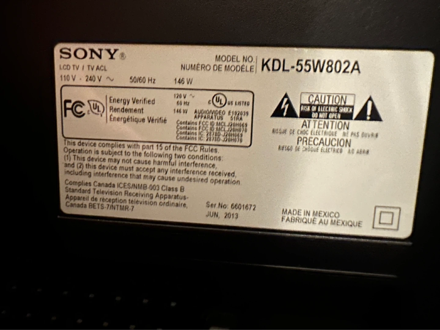 Sony KDL-55W802A 55" LCD TV - photo 2