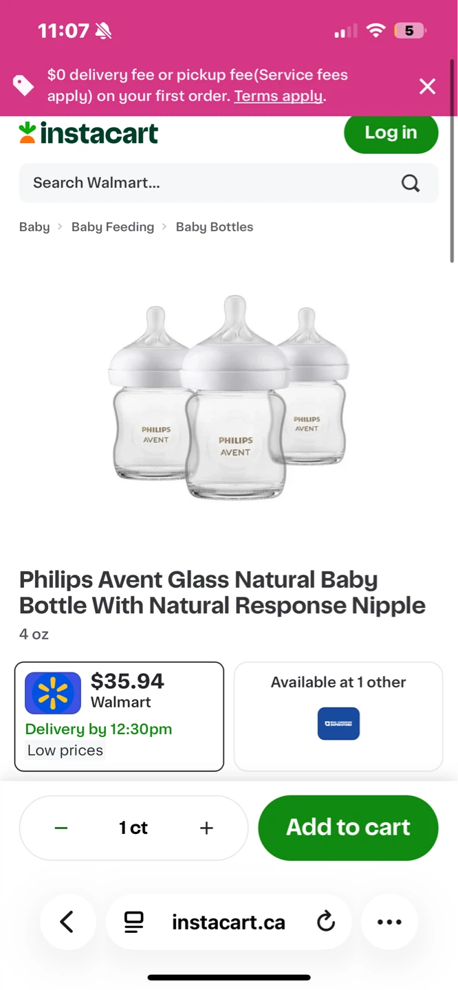 Philips Avent Glass Baby Bottles