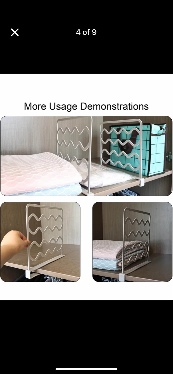 Closet Shelf Divider Organizer 12 pieces