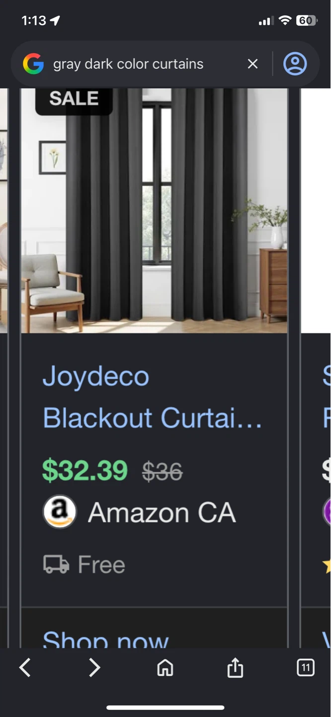 Joydeco Blackout Curtains - Dark Grey - photo 3