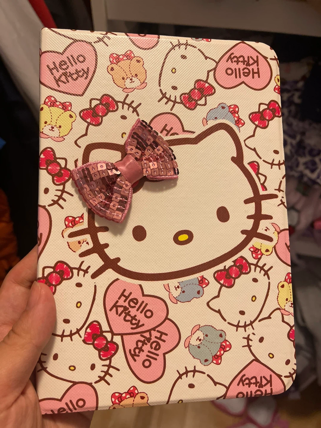 Hello Kitty Sequin Bow Tablet Case