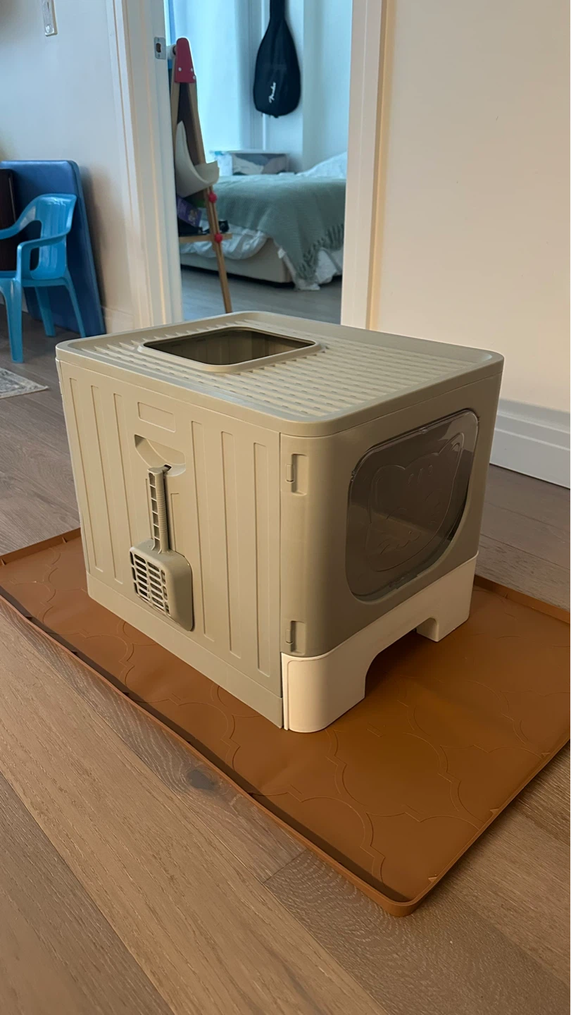Collapsible Cat Litter Box with Scoop and Litter
