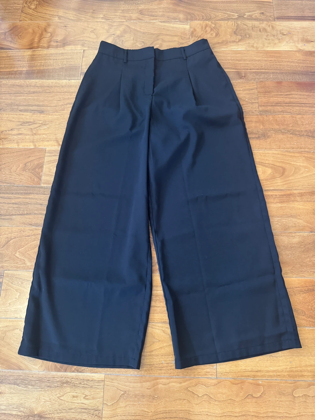 SHEIN Black Wide-Leg Dress Pants