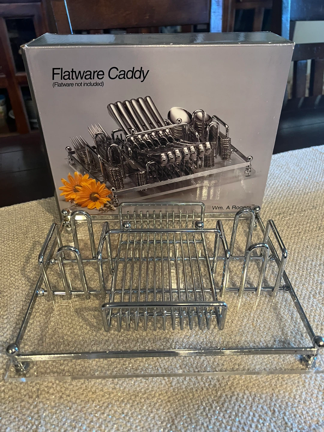 Vintage Wm. A Rogers Flatware Caddy