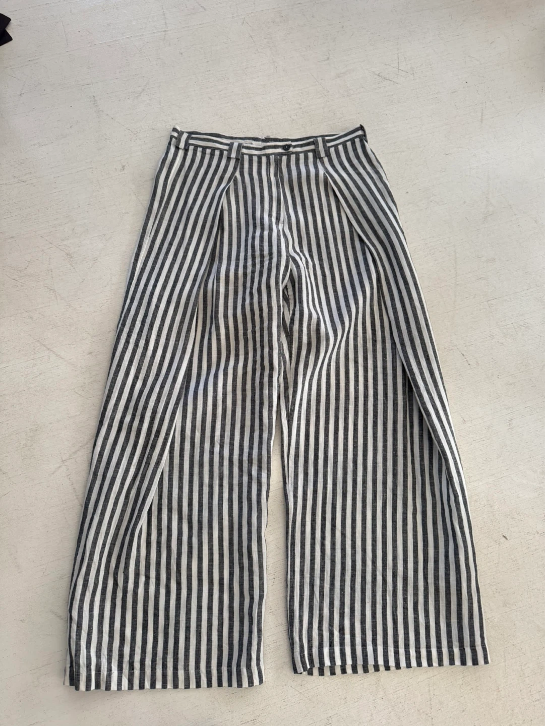 Striped Wide-Leg Pants