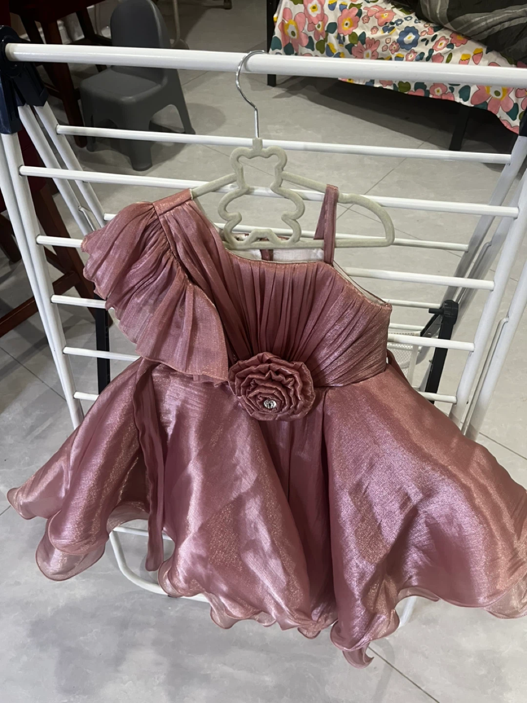 Baby girl Rose Gold Shimmery Party Dress