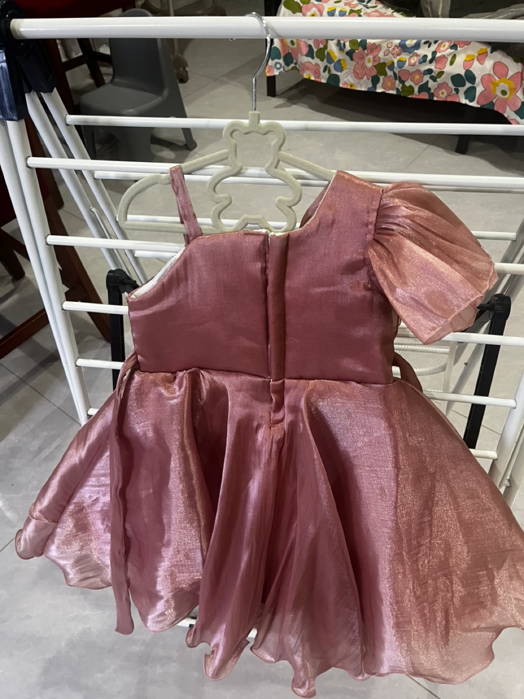 Baby girl Rose Gold Shimmery Party Dress - photo 2