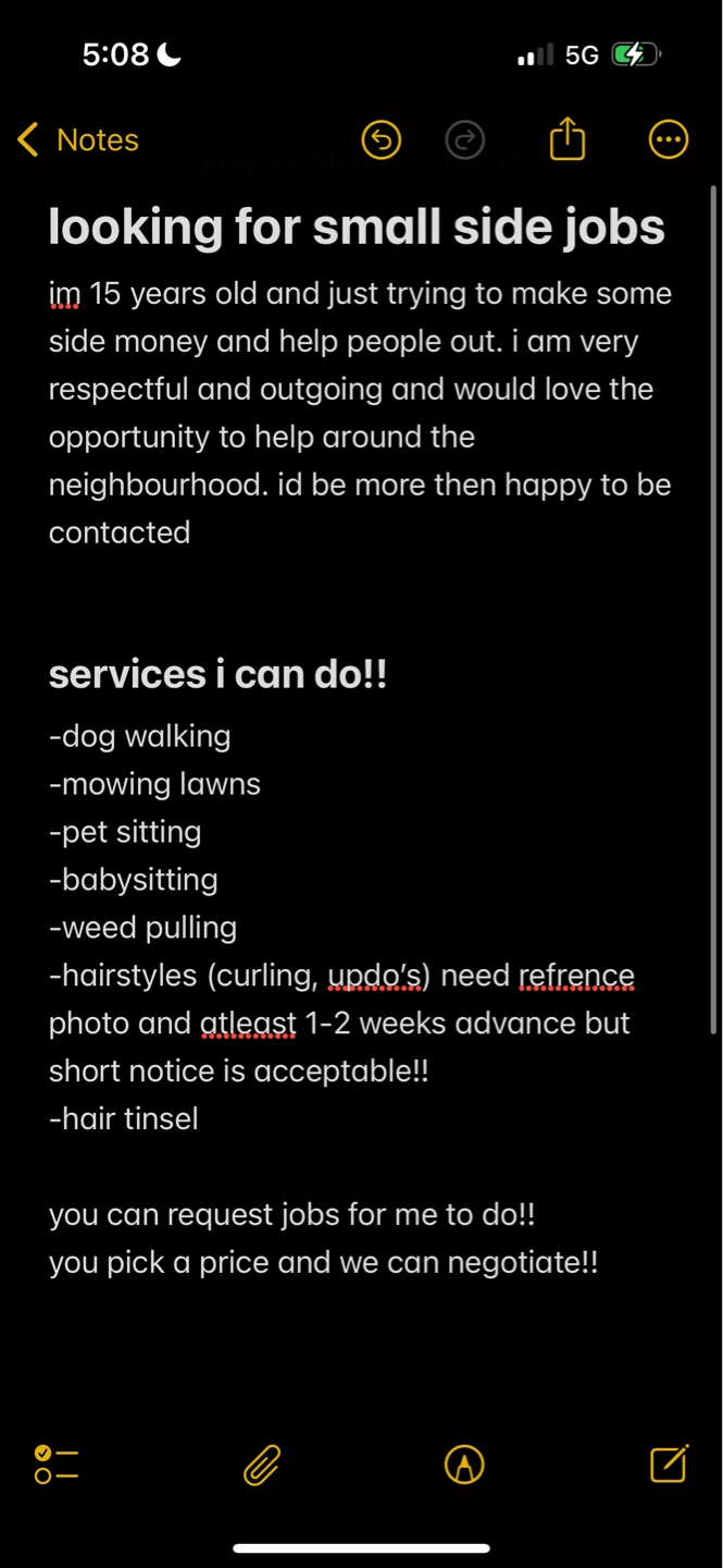 looking for side jobs