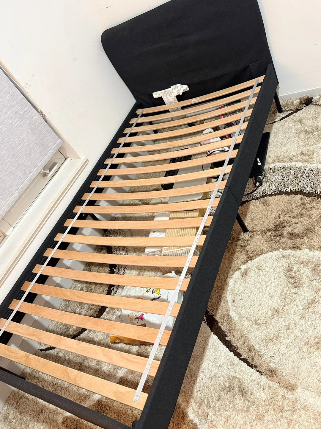 Black single bed frame with slats ikea - photo 4