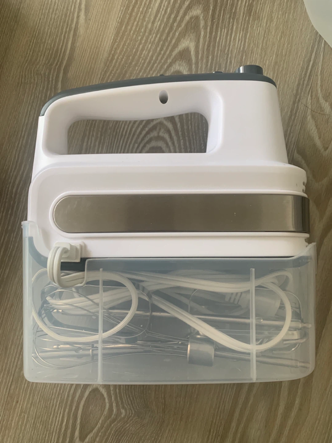 White Hand Mixer with Storage Case