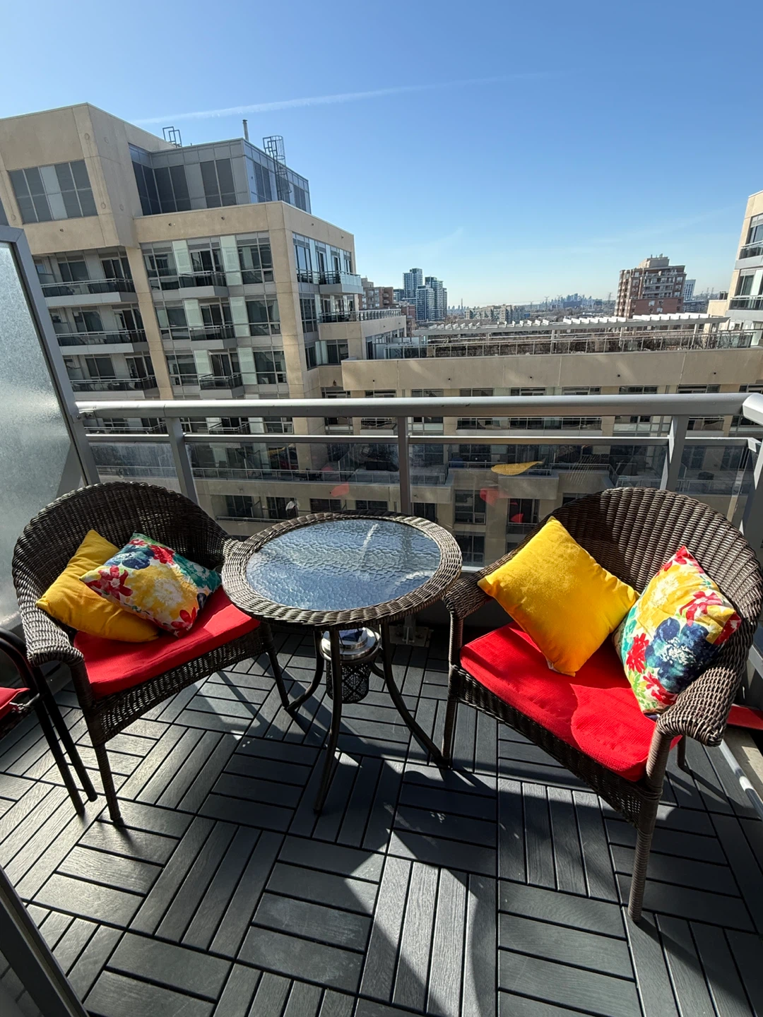 Wicker Balcony Set - Table and 4 Chairs