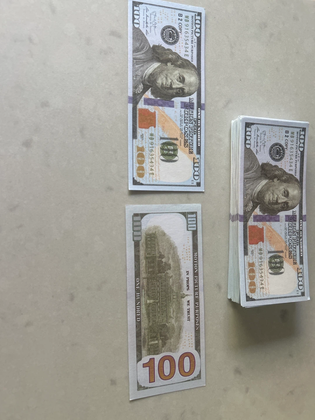 100x $100 Dollar Prop Bills
