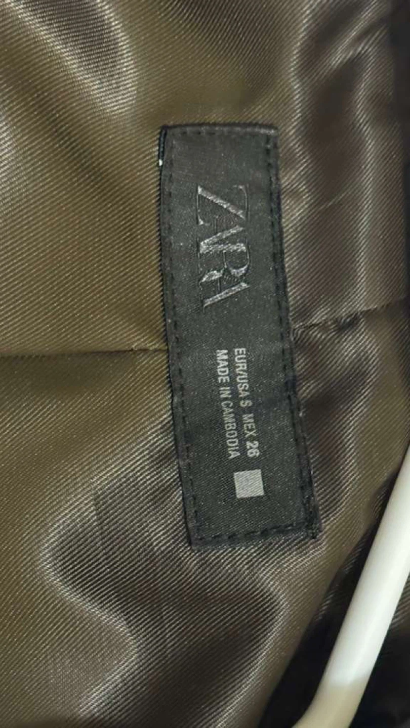 Zara Brown Faux Leather Moto Jacket - photo 3