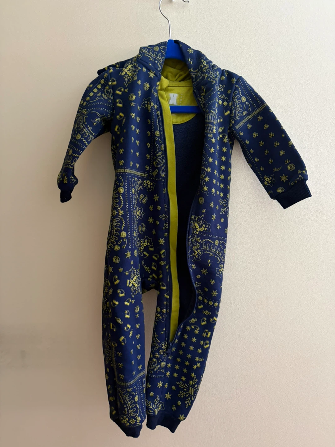 Children's Navy Bandana Print Sleepsuit