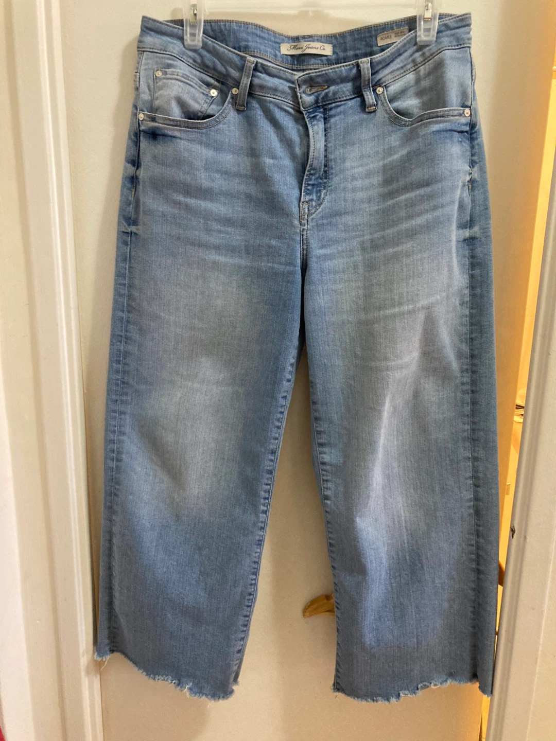 Mavi high rise wide crop jeans