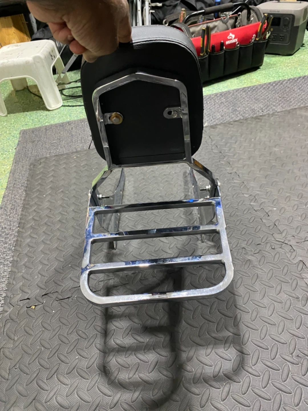 Motorcycle Sissy Bar with Luggage Rack - photo 3