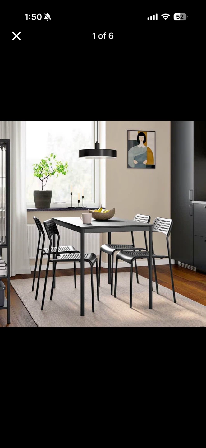 IKEA table and 4 chairs