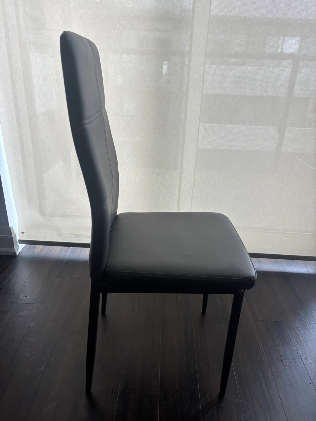 Dining Chair - Grey Faux Leather - photo 3