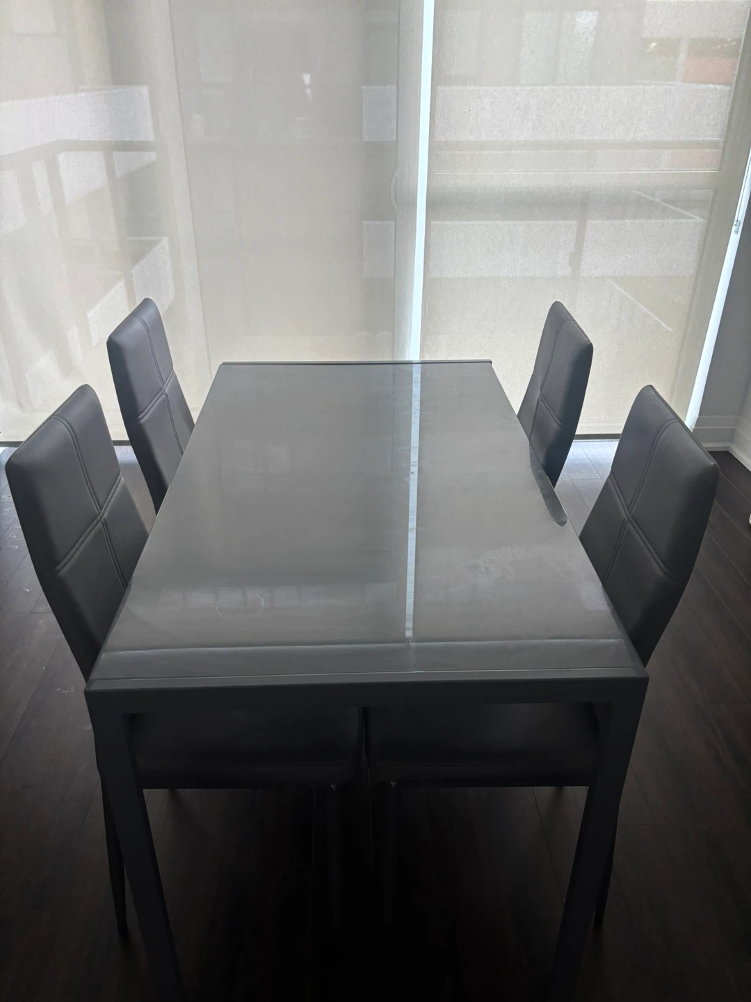 Dining Chair - Grey Faux Leather