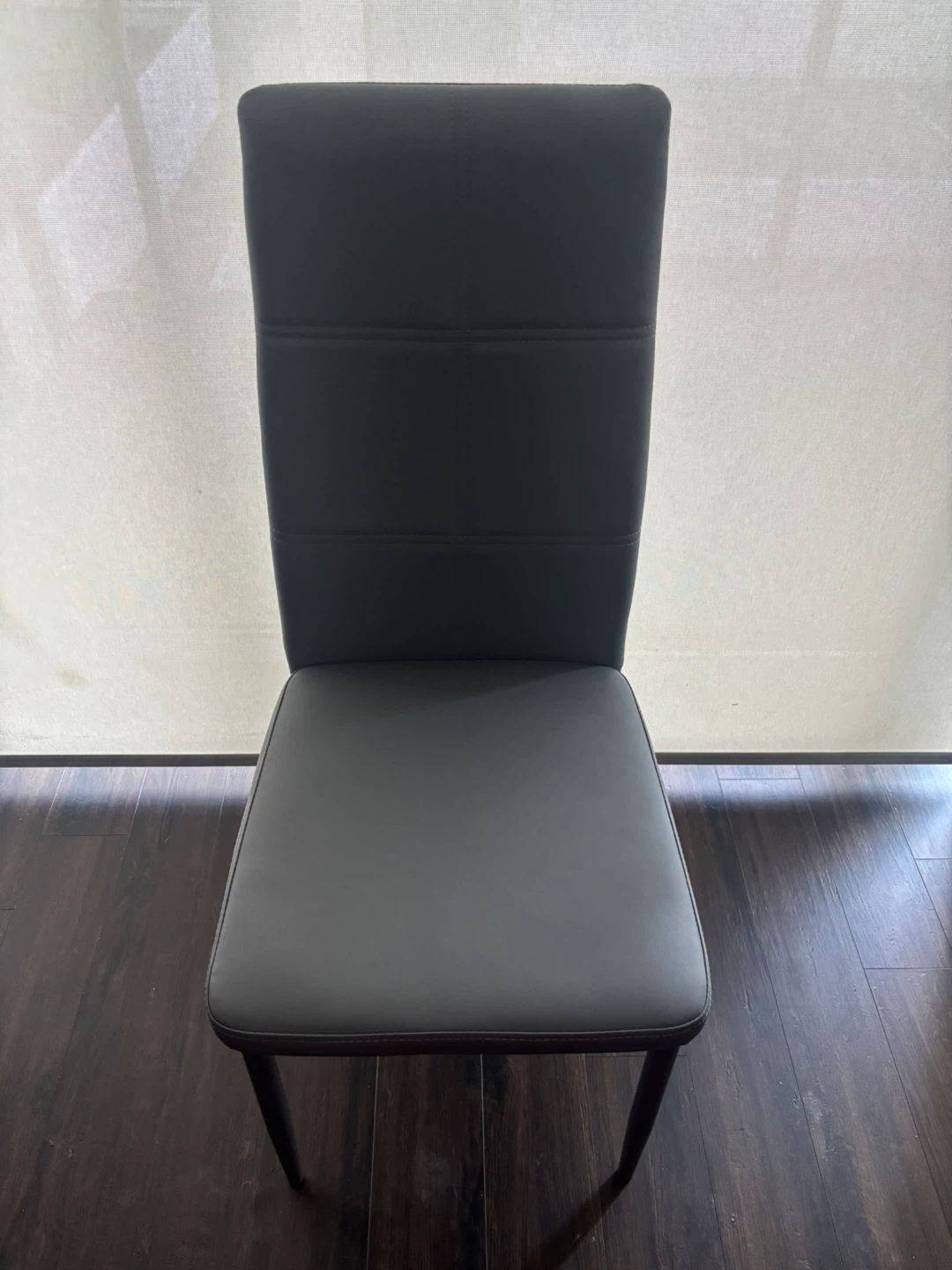 Dining Chair - Grey Faux Leather - photo 4