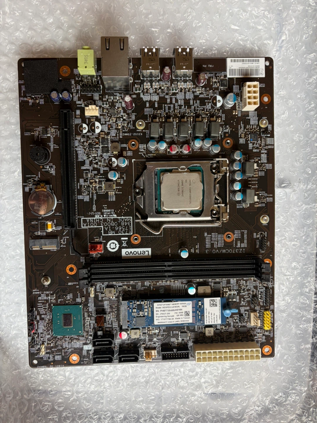 Lenovo Motherboard, Intel Core i7-3770 CPU, Intel Optane Memory - photo 2