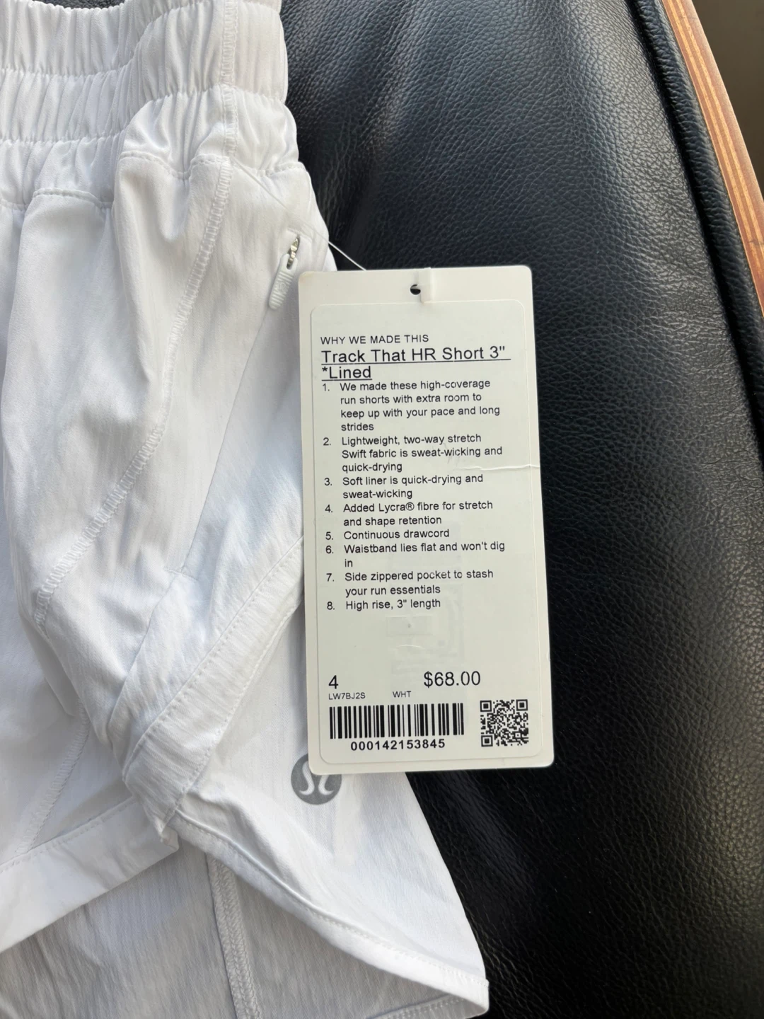 Lululemon Track That HR Short 3" White Size 4