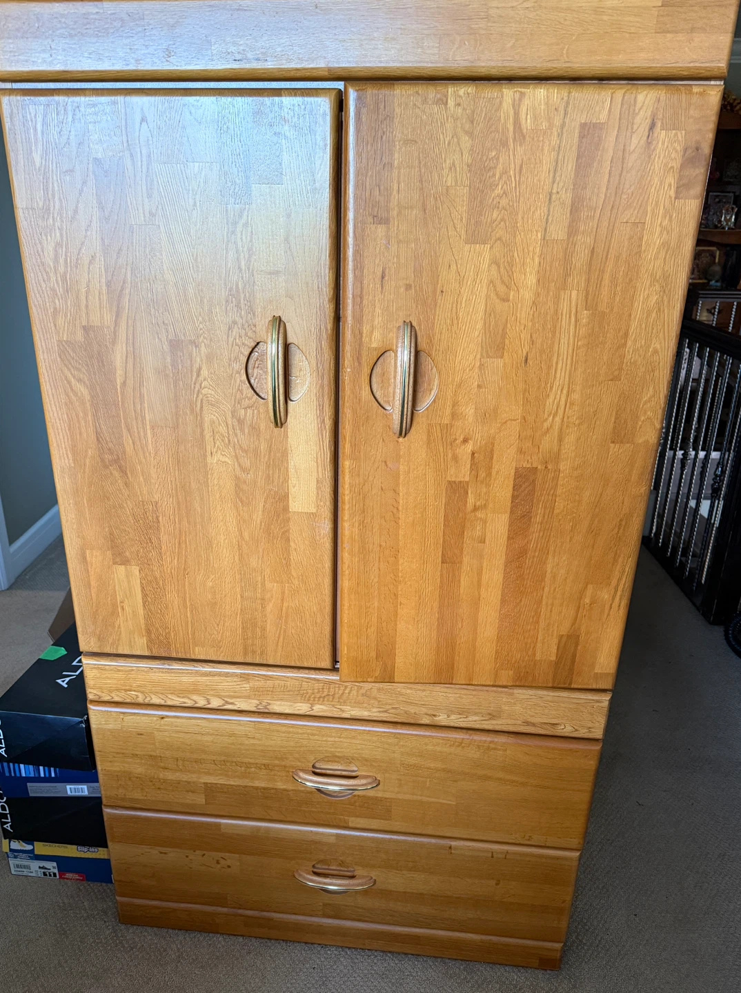 Wooden Wardrobe with Drawers - photo 2