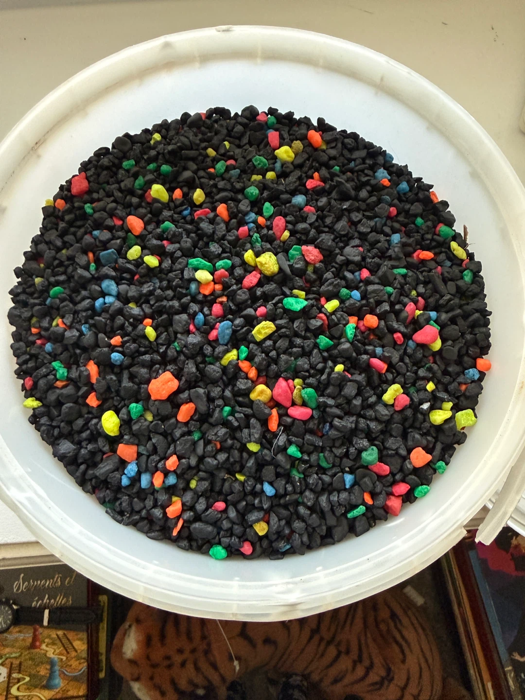 Aquarium Gravel - Black with Colourful Accents