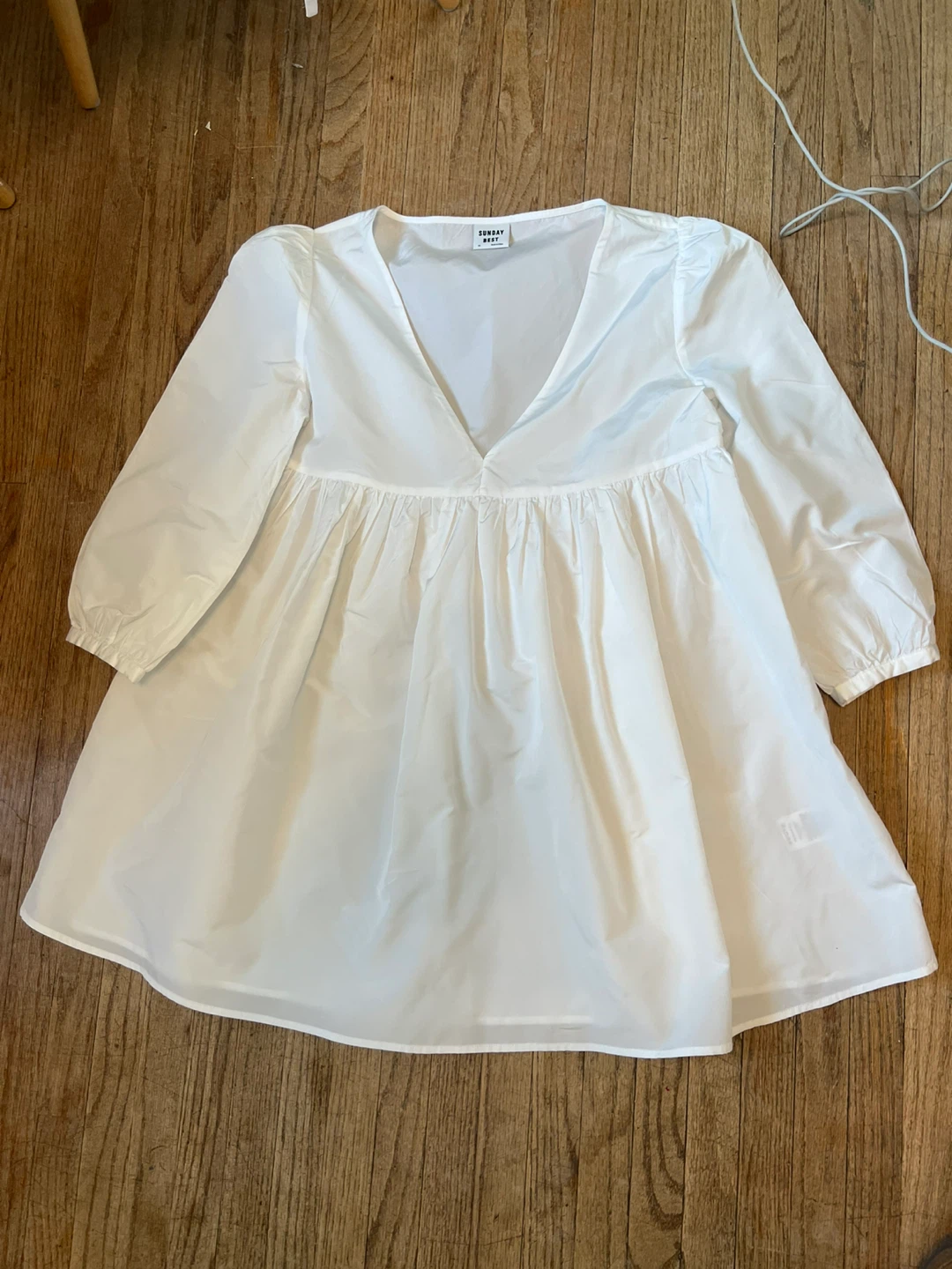 New Sunday Best White Babydoll Dress
