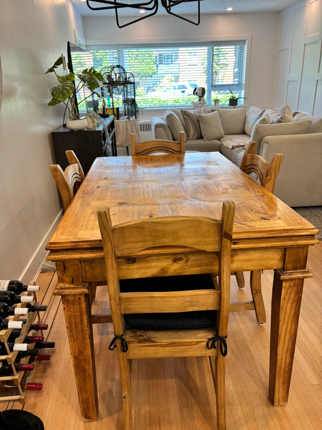 Wooden Dining Table and Chairs Set