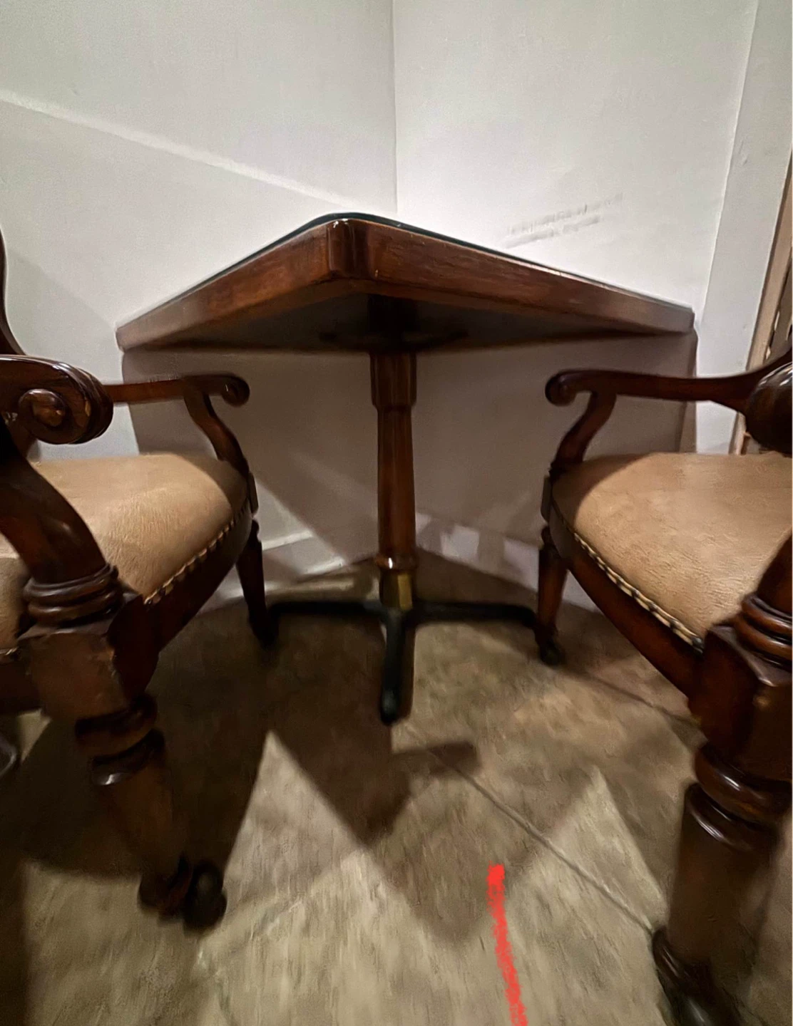 Antique Accent Chairs and  Table Set - photo 4