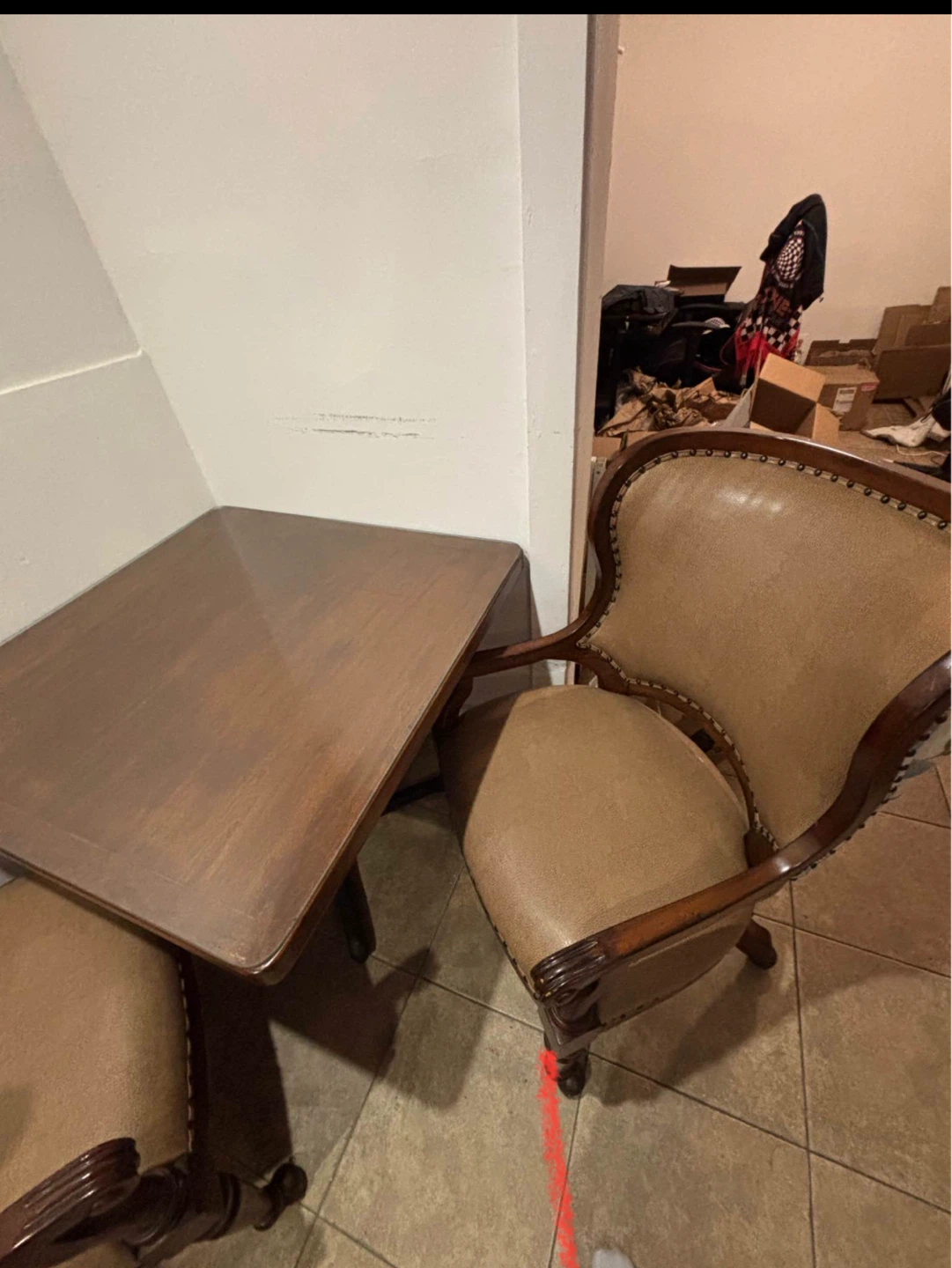 Antique Accent Chairs and  Table Set - photo 2