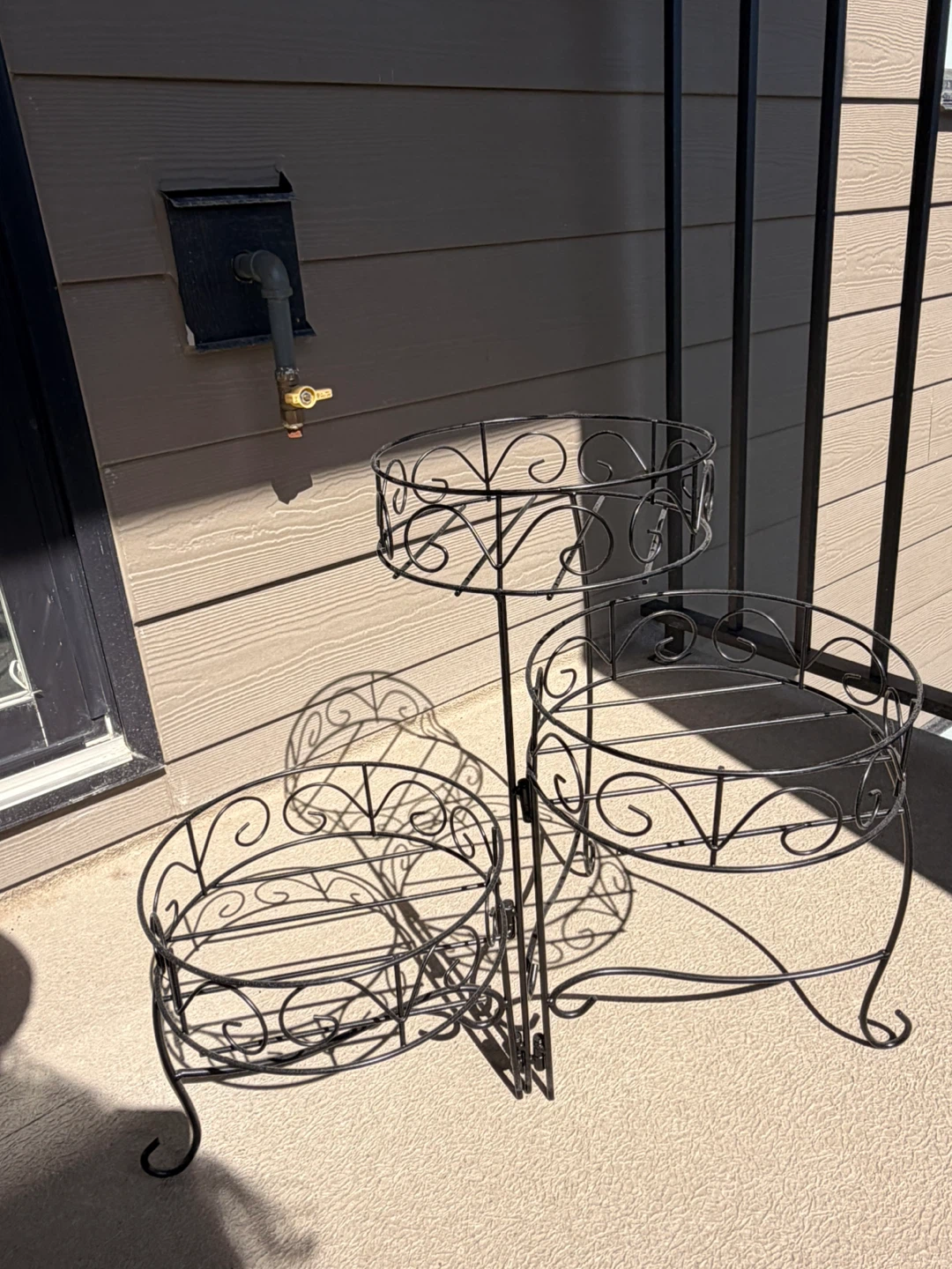 Black 3-Tier Metal Plant Stand - photo 2