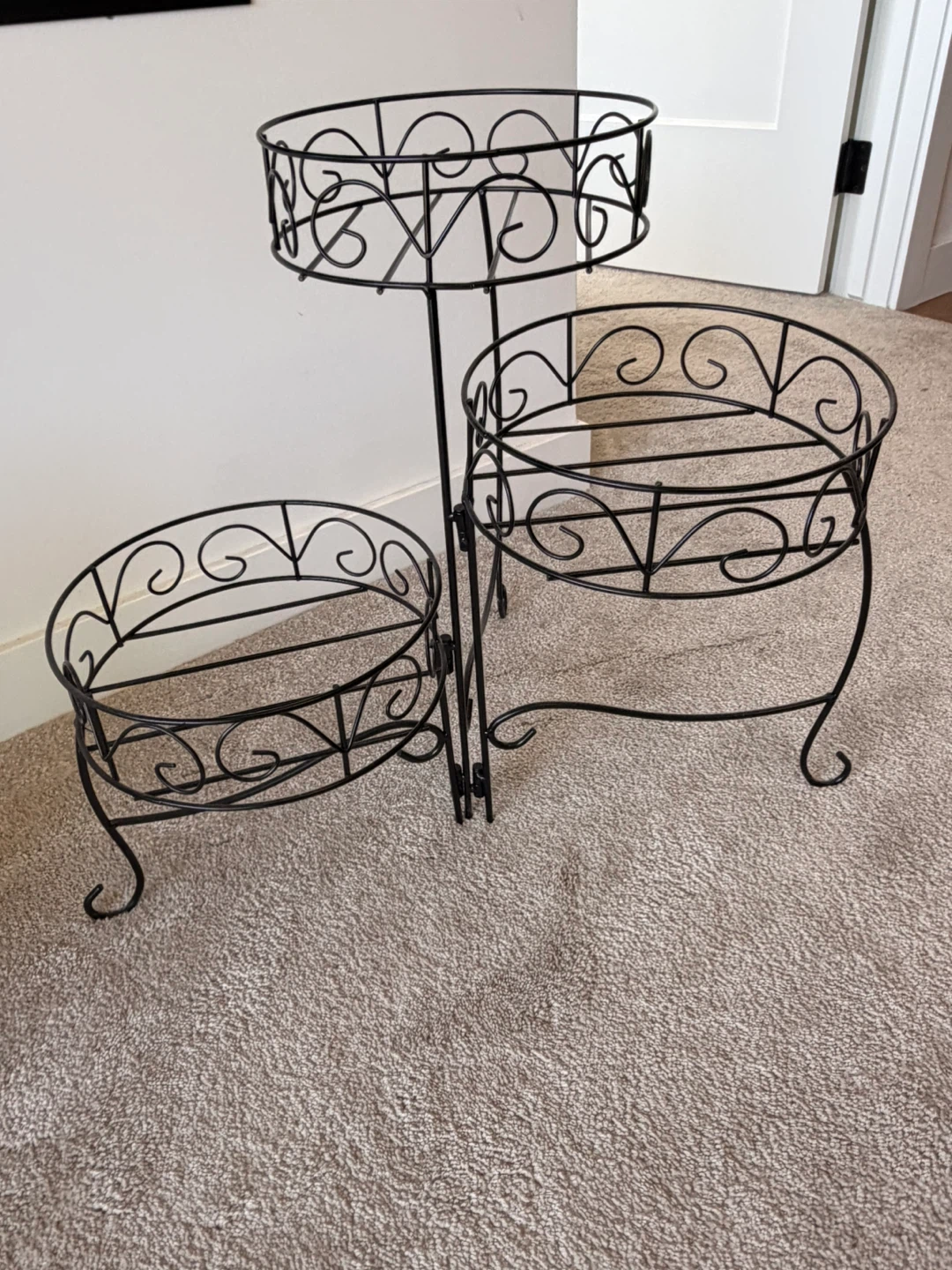 Black 3-Tier Metal Plant Stand