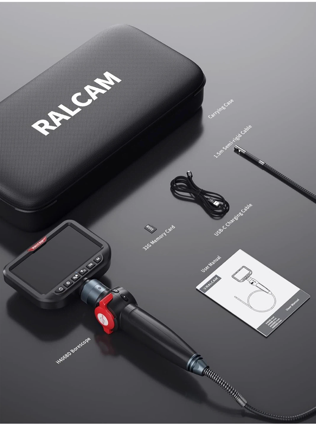 NIB RALCAM Inspection Camera Dual Lens Articulating Borescope - photo 5