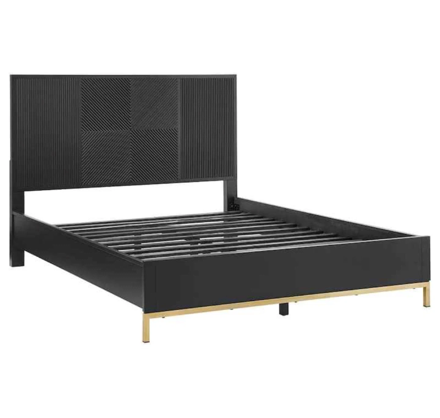 New King Size Platform Bed - Low Profile Black - photo 2
