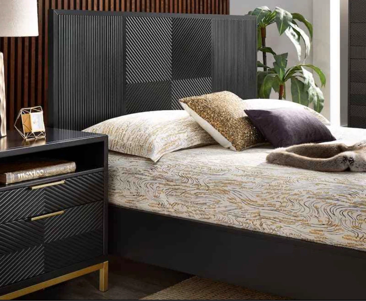 New King Size Platform Bed - Low Profile Black - photo 3