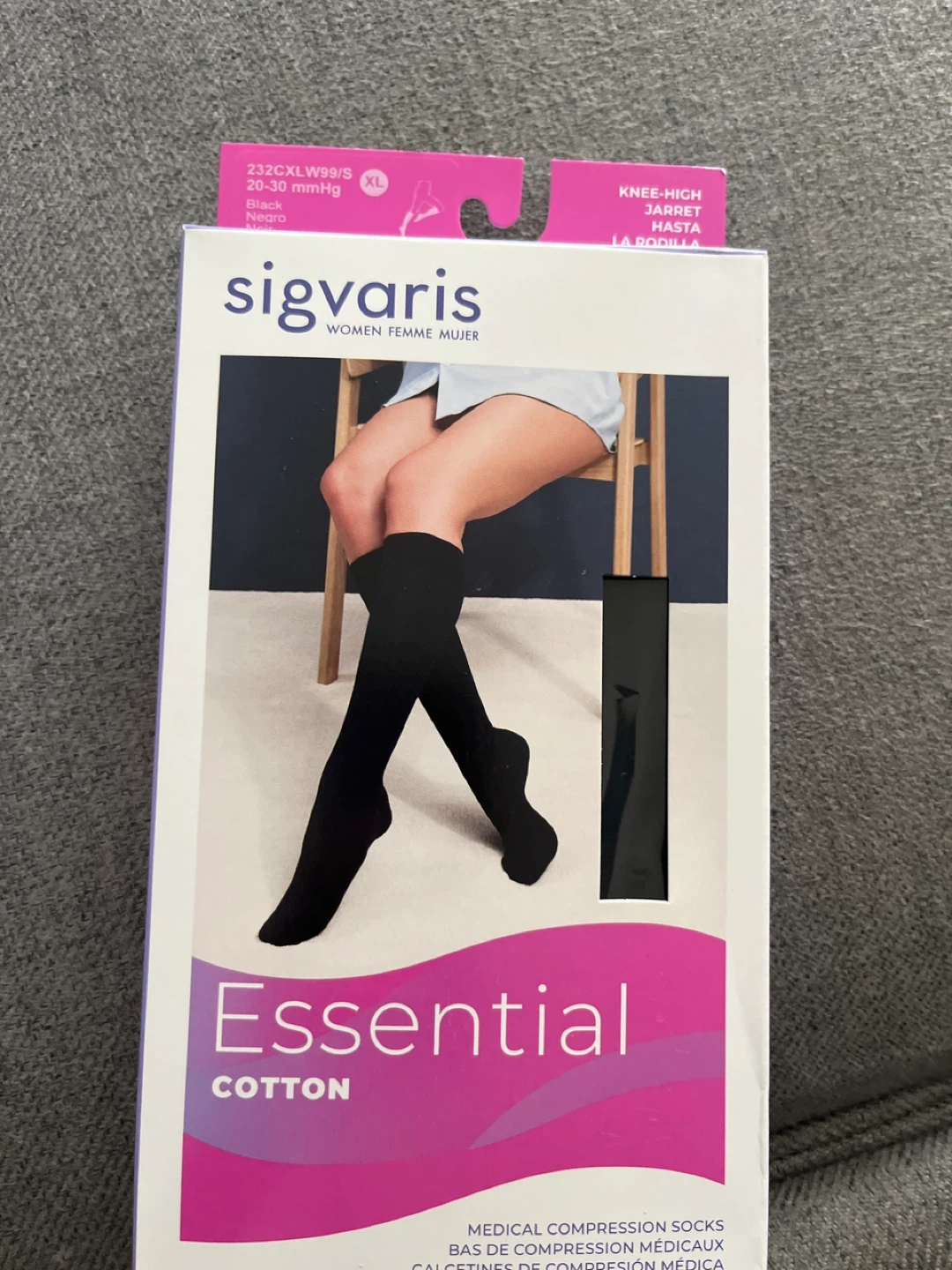 Sigvaris Essential Cotton Knee-High Compression Socks