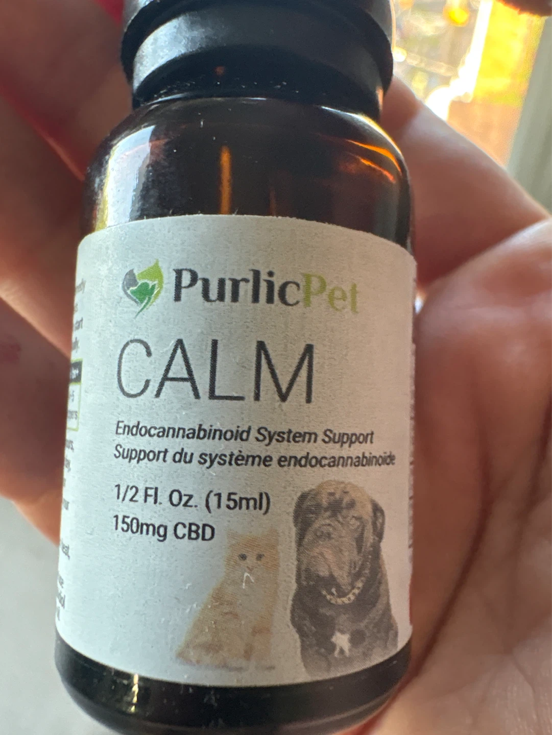 PurlicPet CALM CBD Oil for Pets 1/2 Fl. Oz.