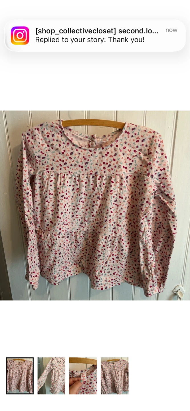 Joe Fresh floral long sleeve shirt