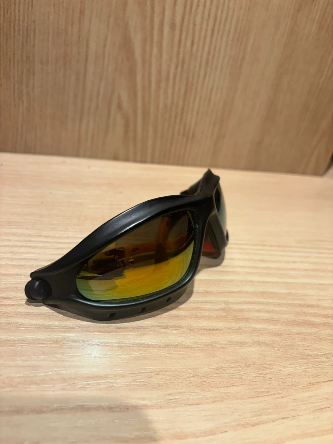 Black Sport Sunglasses with Mirrored Lenses - photo 2